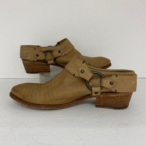 Frye Belted harness leather mule boots Size 9.5 B - Picture 3 of 8